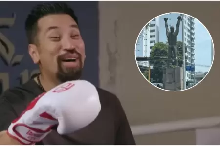 Aldo Miyashiro es conmemorado con estatua de boxeador
