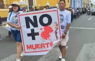 Rondas campesinas marchan por las calles de Trujillo exigiendo justicia por muerte de ronderos de Vijus