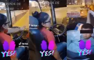 Una sper mam! Mujer trabaja junto a su beb manejando un bus: "Peruana luchadora"