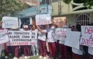 Estudiantes protestan en los exteriores del rectorado de la UNSLG: Contemplan presentar denuncia si no hay soluciones
