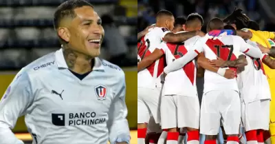 Seleccion Peruana felicita a Paolo Guerrero.