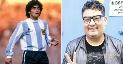 Alfredo Benavides casi atrasa a Maradona.