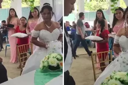 Novia se arrepiente y no acepta casarse en plena boda.