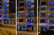 "Pobre recibo de luz": Familia en San Martn de Porres deslumbra con iluminacin de 6 pisos por Navidad