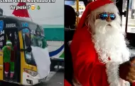Solo en Per! Bus navideo impacta en calles de Lima: Papa Noel conduce y el Grinch es cobrador