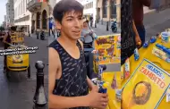 Extranjero sorprende con curiosa forma de ofrecer helados en el Centro de Lima: "El mejor vendedor"