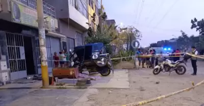 Mototaxista pierde la vida tras ser acribillado por presuntos sicarios