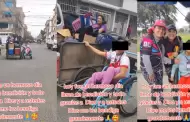 Madre lleva a su hija en silla de ruedas a trabajar todos los das en la calle: "Mam coraje"
