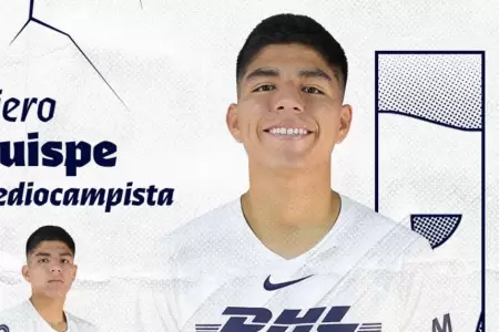 Piero Quispe es nuevo jugador de Pumas UNAM.