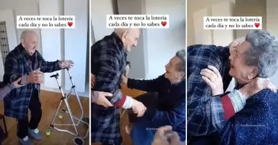 Abuelito de 103 aos vive un emotivo reencuentro con su esposa.