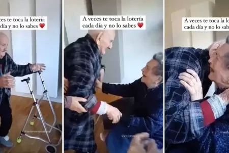 Abuelito de 103 aos vive un emotivo reencuentro con su esposa.