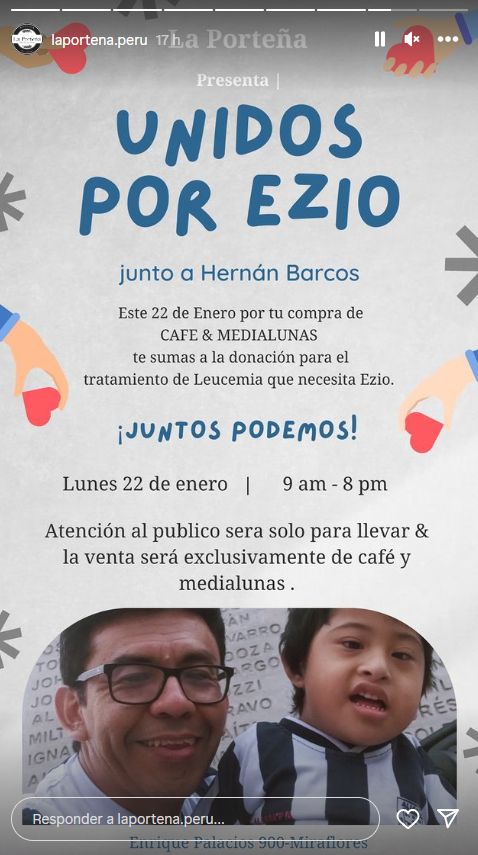 Hernn Barcos y su esposa lanzan campaa para apoyar a nio con leucemia.