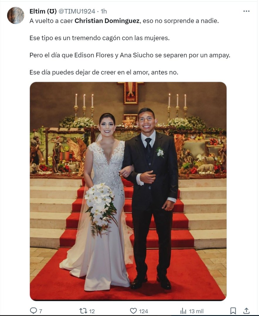 Usuarios celebran a Carlos Vlchez y Edison Flores.