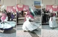 Mujer sorprende con peculiares pasos de baile durante fiesta de matrimonio en Puno: "Estaba poseda?"