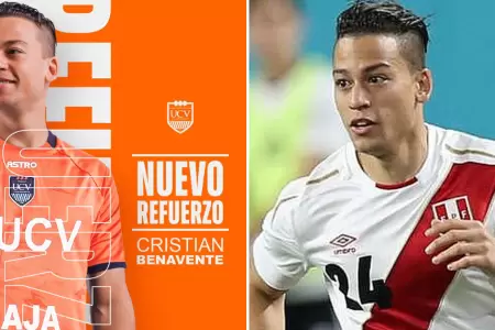 Cristian Benavente es nuevo jugador de Csar Vallejo.