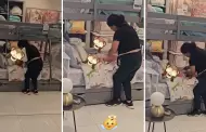 Mujer cambia paal de su beb en una cama en venta en el nuevo Mall de SJL: "Es para rerse o preocuparse?"