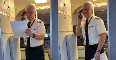 Piloto llora al dar discurso en su ltimo vuelo