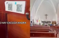 "Ahora no hay excusas": Iglesia sorprende al colocar QRs de billeteras electrnicas para recibir ofrendas
