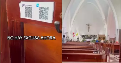 Iglesia coloca QR de Yape y Plin para recibir ofrendas
