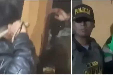 Ronderos de Piura azotan a policas acusados de exigir coima