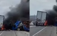Ica: Lamentable! Choque de camiones en la Panamericana Sur deja dos muertos