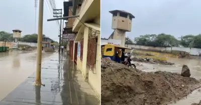Viviendas afectadas por lluvias en Tumbes.