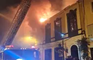 Cercado de Lima: Incendio de grandes proporciones consume una casona del Jr. Ucayali