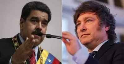 Javier Milei y Nicols Maduro intercambian polmicas expresiones.