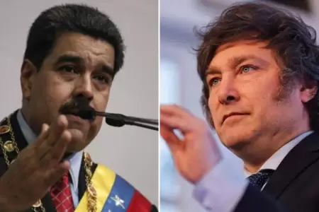 Javier Milei y Nicols Maduro intercambian polmicas expresiones.