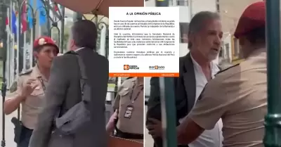 Juan Carlos Torres Figari agrede a polica.