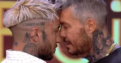 Marcelo Tinelli cara a cara con Fernando Goncalves por Milett.