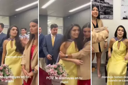 Novia se desmay en su boda civil.