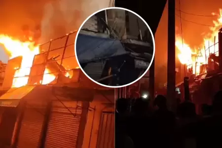 Incendio en Los Olivos.