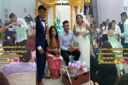 Zambrano baila Santiago en la boda de la nana de sus hijos.