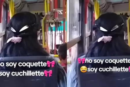 Joven usa navajas en su cabello como estilo 'coquette'.