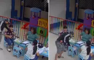 SJL: A plena luz del da! Delincuente armado asalt a maestras en nido con presencia de menores de edad