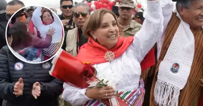 Dina Boluarte agredida en Ayacucho.