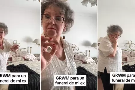 Abuela muestra look para funeral de su ex.