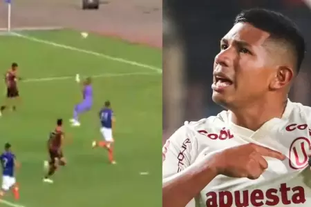 Edison Flores marc un golazo en la victoria de la 'U'.