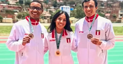 Tres deportistas del Per consiguieron tres medallas en Campeonato Sudamericano.