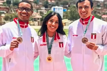 Tres deportistas del Per consiguieron tres medallas en Campeonato Sudamericano.