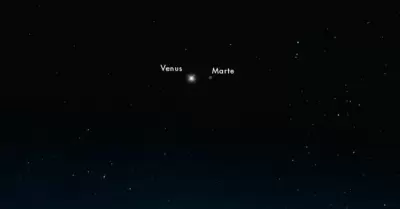 Venus y Marte juntos en el cielo.