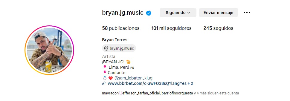 Bryan Torres sorprende con peculiar detalle en sus redes sociales.