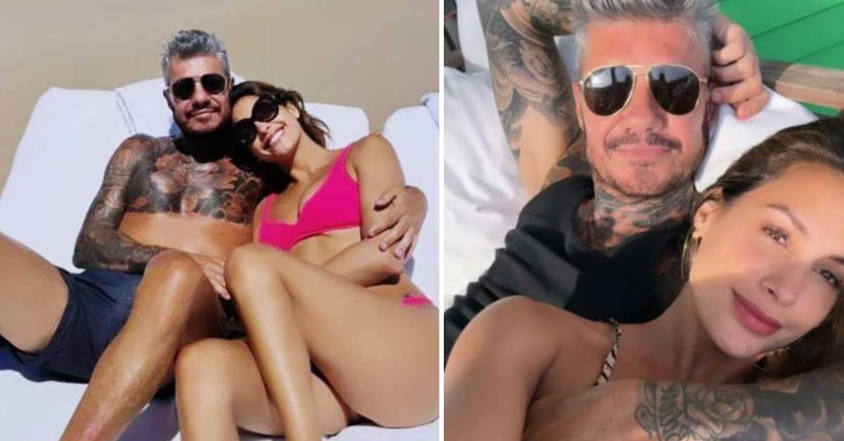 Marcelo Tinelli en la playa con Milett Figueroa.