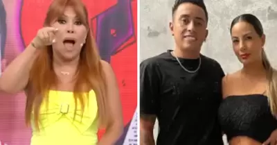 Magaly cuestiona a esposa de Christian Cueva por declaraciones.