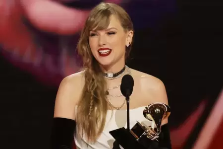 Taylor Swift anuncia álbum sorpresa durante discurso en los Grammy 2024.