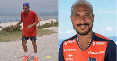 Paolo Guerrero entrena en Brasil