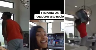 Joven borra videojuego de su novio.