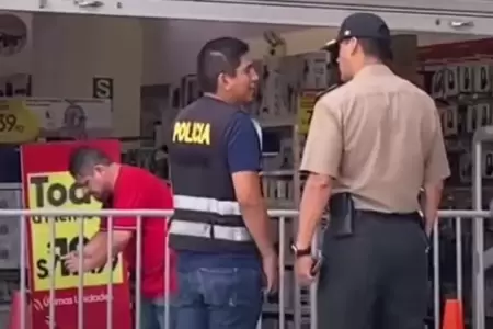 Delincuentes asaltan tienda en Mall Aventura Chiclayo.
