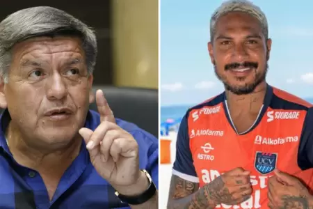 Csar Acua y Paolo Guerrero.